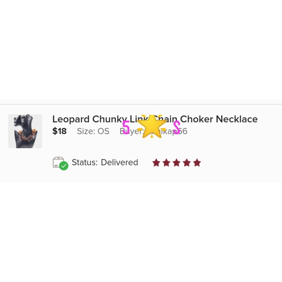 2/$15 3/$20 4/$25  5 Star Rated Leopard Necklace - Picture 5 of 6
